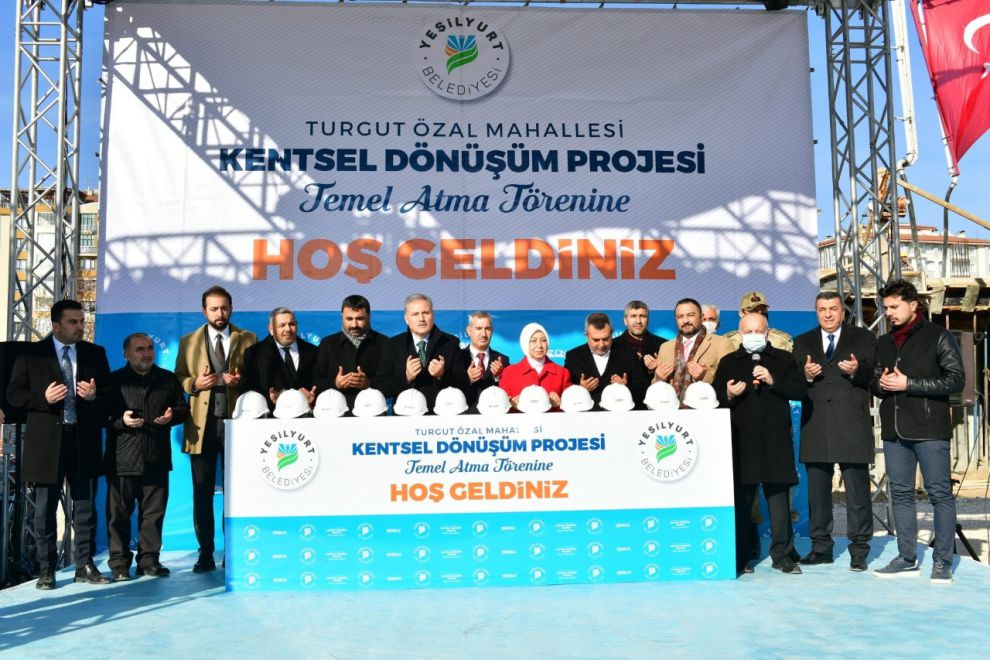 Yeşilyurt Belediyesince 168 kontluk kentsel dönüşümün temeli atıldı