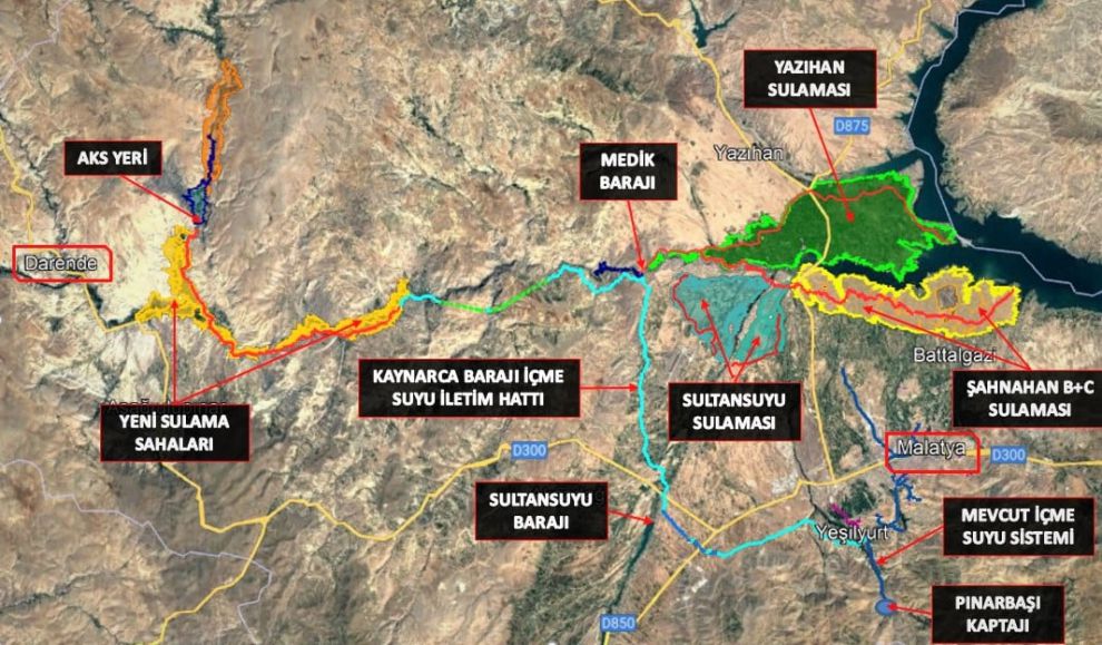 Malatya’nın 2050’de içmesuyu Darende’den gelecek