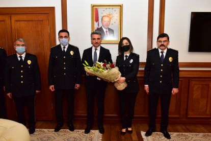Emniyet Teşkilatından Vali Baruş'a 177. Kuruluş Yılı Ziyareti