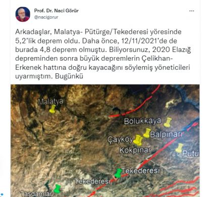 “Büyük depremler Çelikhan- Erkenek hattına doğru ilerliyor”