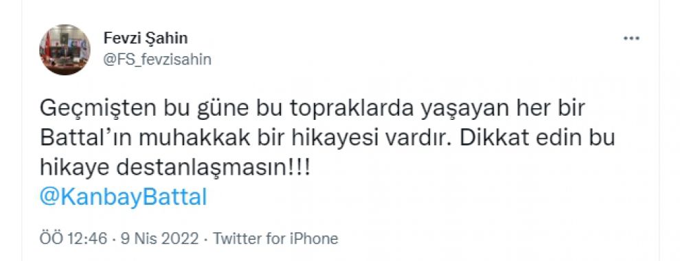 Sert tepki… “Dikkat edin bu hikaye destanlaşmasın”