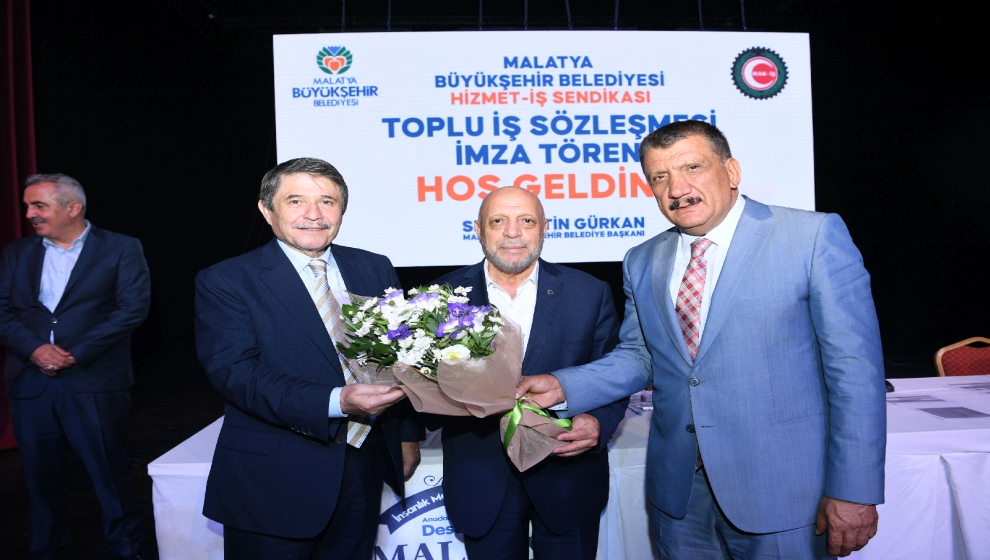 Malatya Büyükşehir Belediyesi ile Hizmet İş Sendikası arasında MELİD Ulaşım ve Hizmet Grupları San. ve Tic. Anonim Şirketine bağlı 5 binden fazla personeli kapsayan Toplu İş Sözleşmesi protokol imza töreni gerçekleştirildi. Ayrıca Malatya Su ve Kanalizasyon İdaresi (MASKİ) Genel Müdürlüğü ile Hizmet İş Sendikası arasında 716 personeli kapsayan Toplu İş Sözleşmesi de imzalandı.