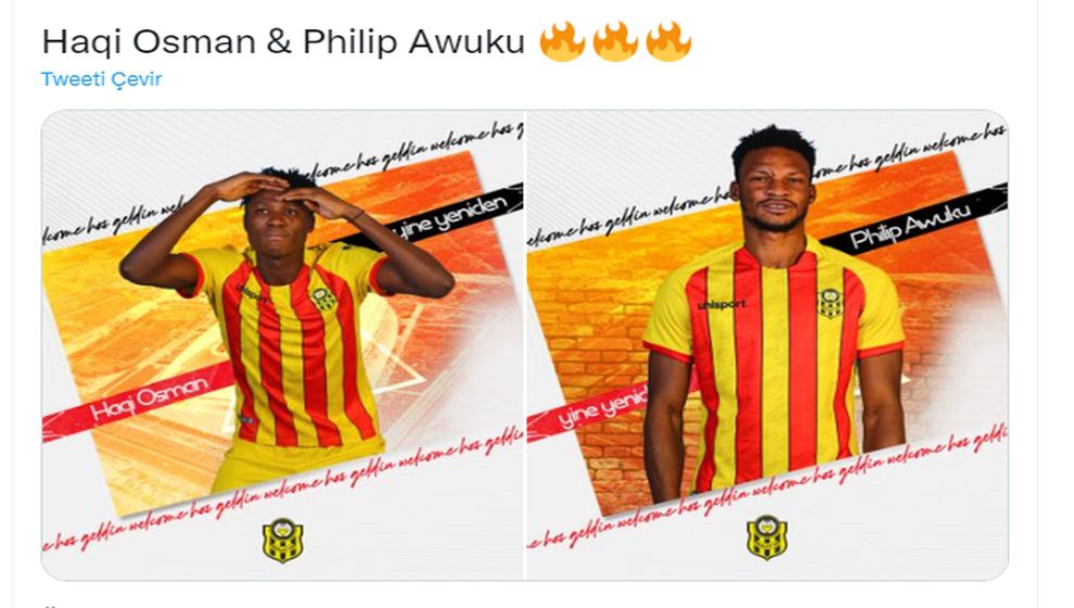 Haqi Osman ve Philip Awuku Yeni Malatyaspor kadrosunda