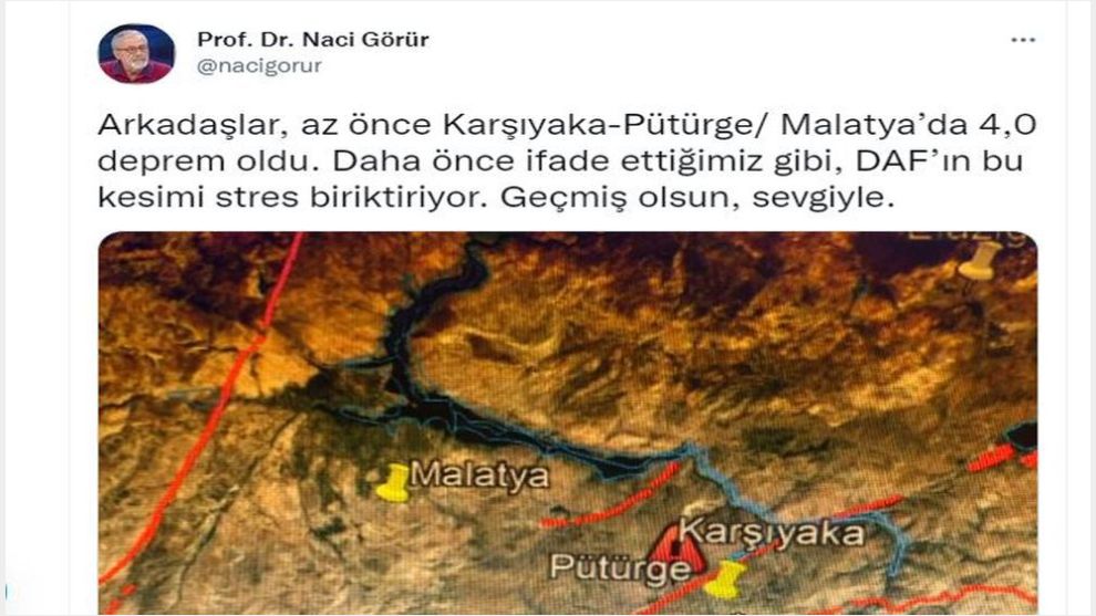 Deprem Uzmanı Görür'den Pütürge Depremi değerlendirmesi