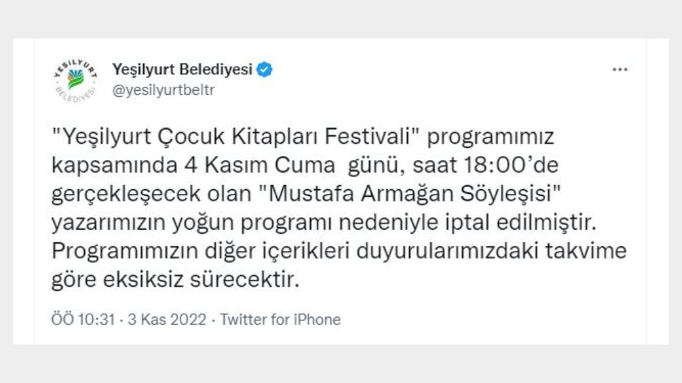 Tepkiler üzerine Yeşilyurt Belediyesi geri adım attı!..