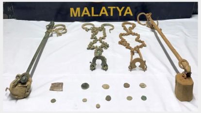 Kantarın ucunu kaçırınca polise yakalandı