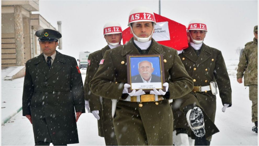 Kore Gazisi Abdullah Tilbaç  askeri törenle son yolculuğuna uğurlandı