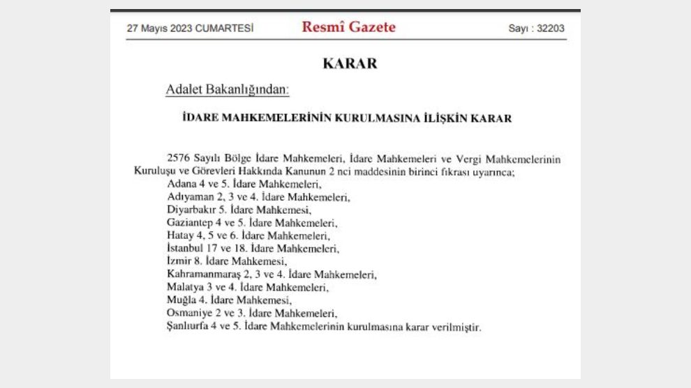 Hasar Tespit itirazları yoğunluğu için 2 yeni mahkeme kuruldu