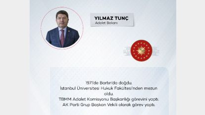 Adalet Bakanı Yılmaz Tunç