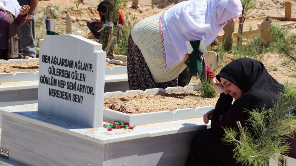 Depremde Ölenlerin Mezarlarında Ağlatan Bayram Detayları