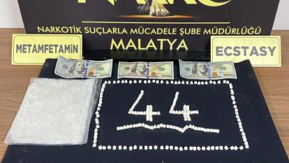 Malatya'da uyuşturucu, sentetik hap, sahte para ve tabanca;  4 tutuklama 