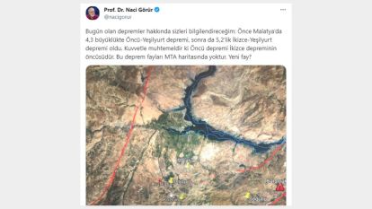 "Bu deprem fayları MTA haritasında yoktur. Yeni fay"