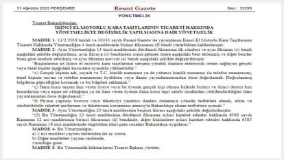 İkinci El Oto Satış İlanı İçin Radikal Değişiklik 