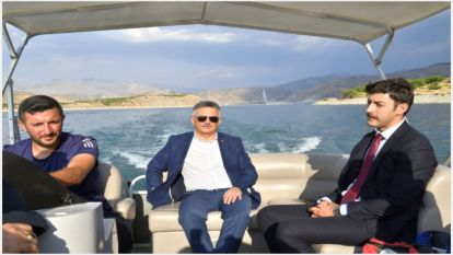 Vali Yazıcı, ziyaretini baraj gölünde sonlandırdı 
