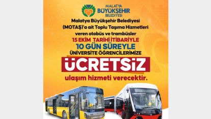 Üniversiteli öğrencilere ücretsiz ulaşım 