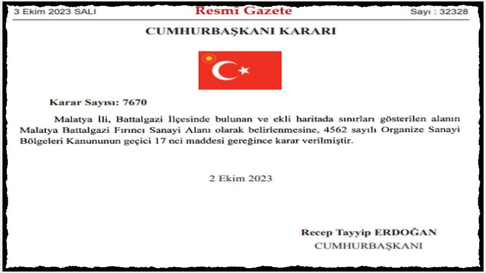 Malatya'nın Doğu Girişine de Sanayi Sitesi kuruluyor