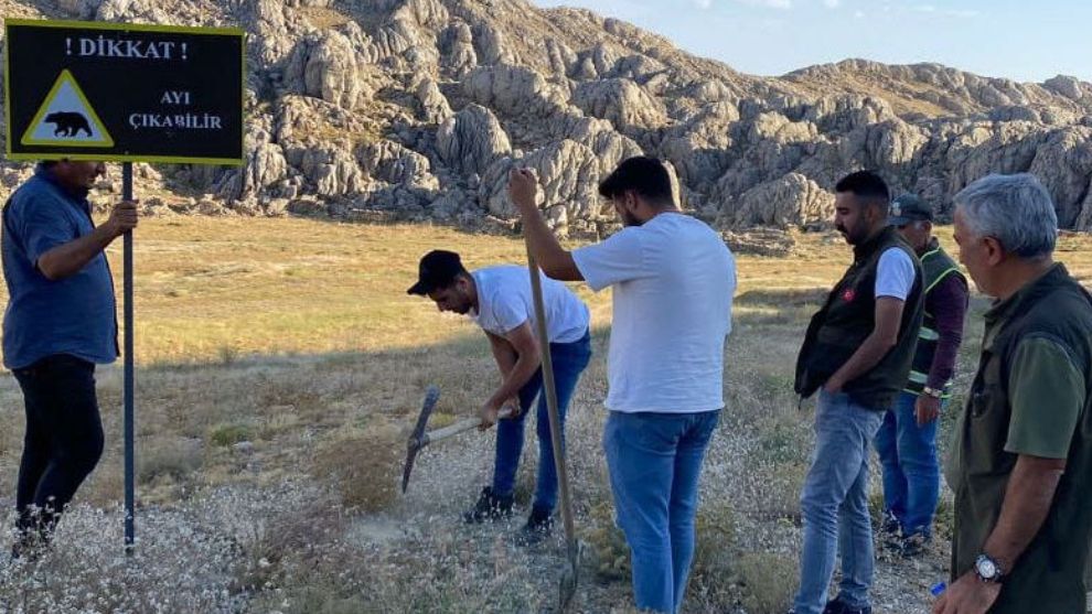 Nemrut Dağı'na “Ayı Çıkabilir” tabelası