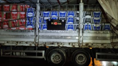 Kaçak sigarayı tırla taşırken yakalandı