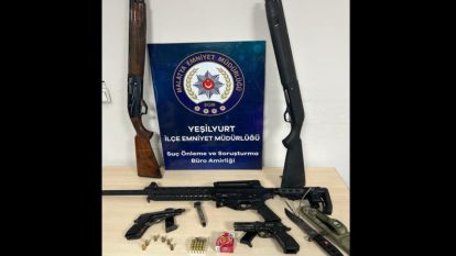 2 kişiden 3 pompalı ve 2 tabanca ele geçirildi