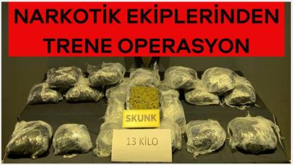 Malatya'da yolcu trenine narkotik operasyonu