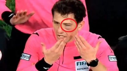 Sahada hakeme yumruklu saldırı 