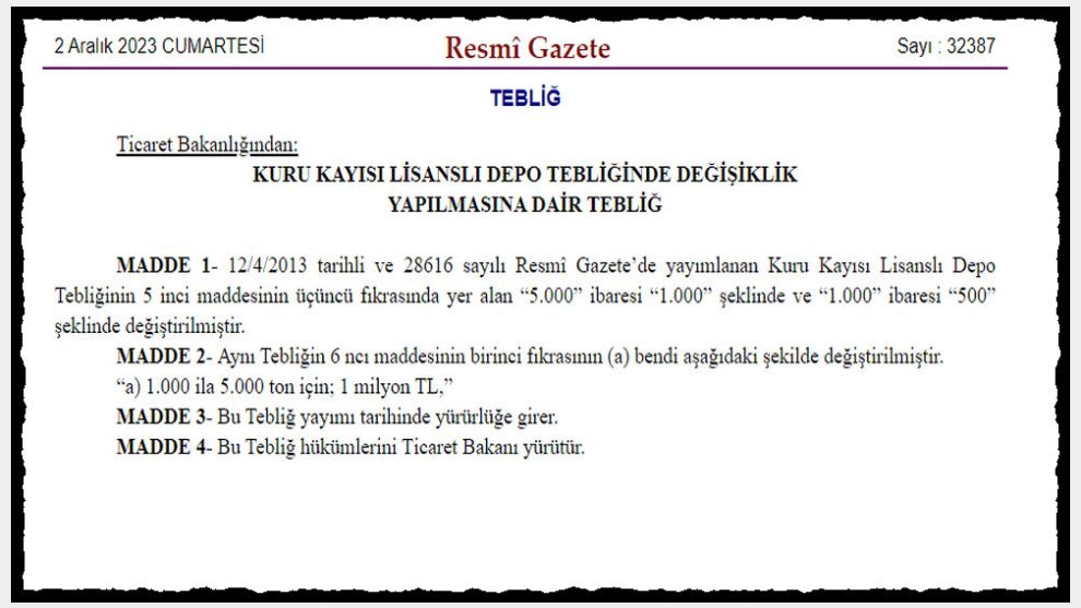 Kuru Kayısı Lisanslı Depo'da kapasite şartı 10 yılda 10 kat kayboldu!..