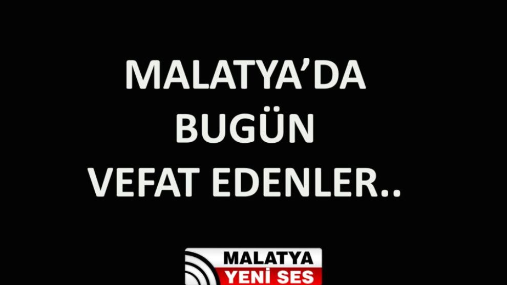 Malatya'da Bugün 11 Kişi Vefat Etti - 7 Ocak 2024