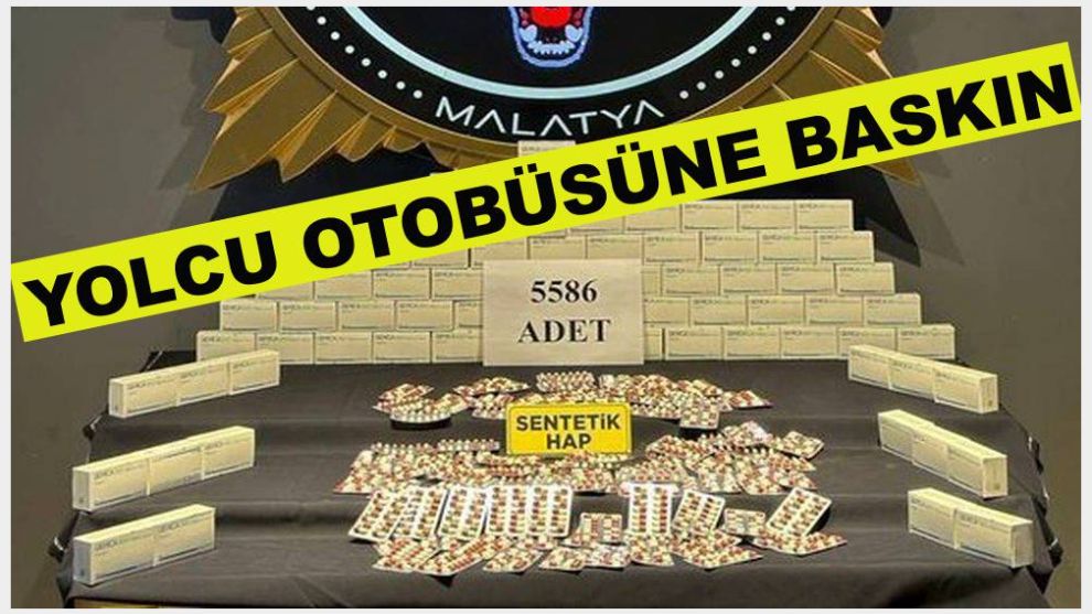 Otobüsteki yolcu valizinde 5 bin 586 adet uyuşturucu hap çıktı