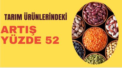 Tarım Ürünlerindeki Artış Yüzde 52
