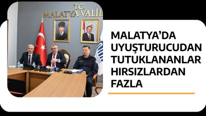Malatya'da uyuşturucudan tutuklananlar hırsızlardan fazla
