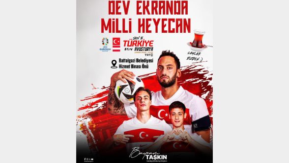 Battalgazi Belediyesi Milli Maçı Dev Ekrandan İzletecek