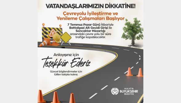 Çevre yolunda bakım başlıyor 