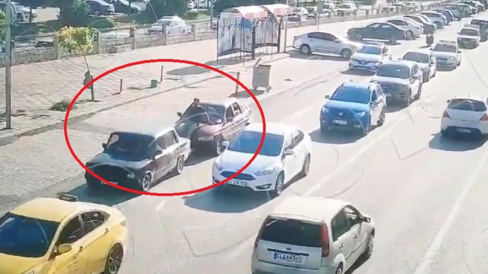 Malatya'da Trafikte Akıldışı Hareket