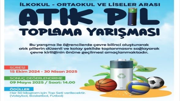 Her 50 Kilo Atık Pile Spor Ekipmanı Hediyesi