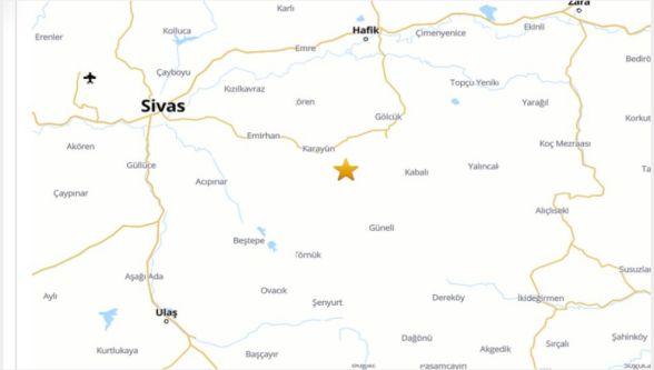Sivas'ın Merkezinde 4.7 ve 4.1 Büyüklüğünde Depremler 