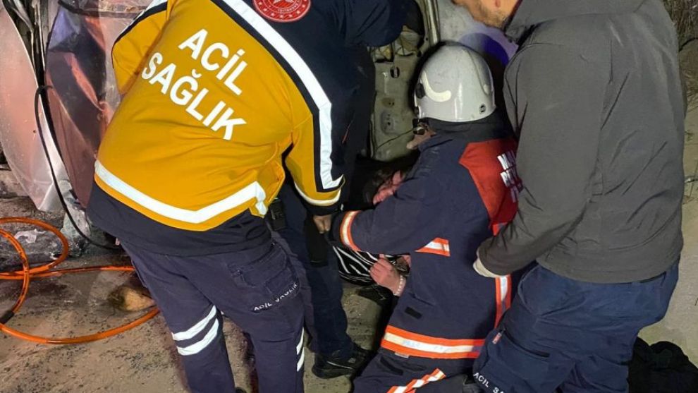 Kızılyarma mevkiinide trafik kazası: 4 yaralı
