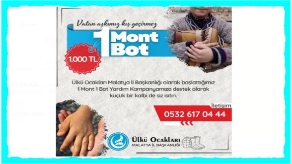Ülkü Ocakları'ndan "1 Mont 1 Bot" Kampanyası