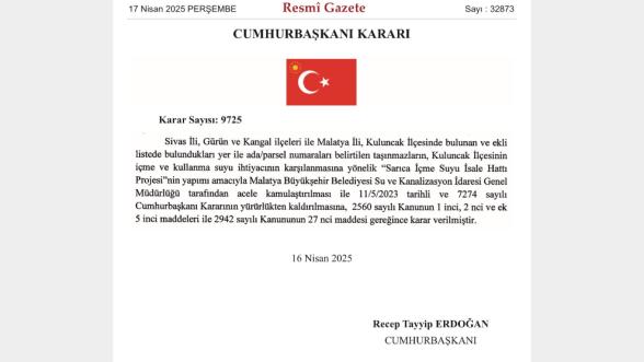 Kuluncak içme suyu için önemli karar