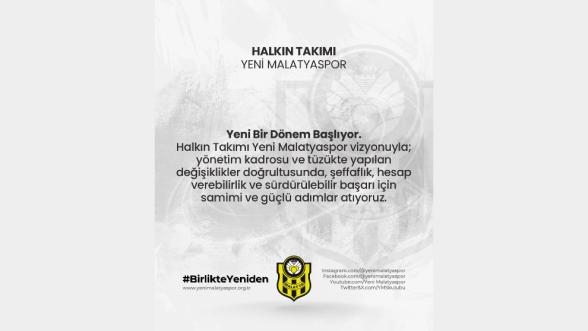 Yeni Malatyaspor'dan "Yeni Dönem" Sinyali: İlk Büyük Adım Yakında!