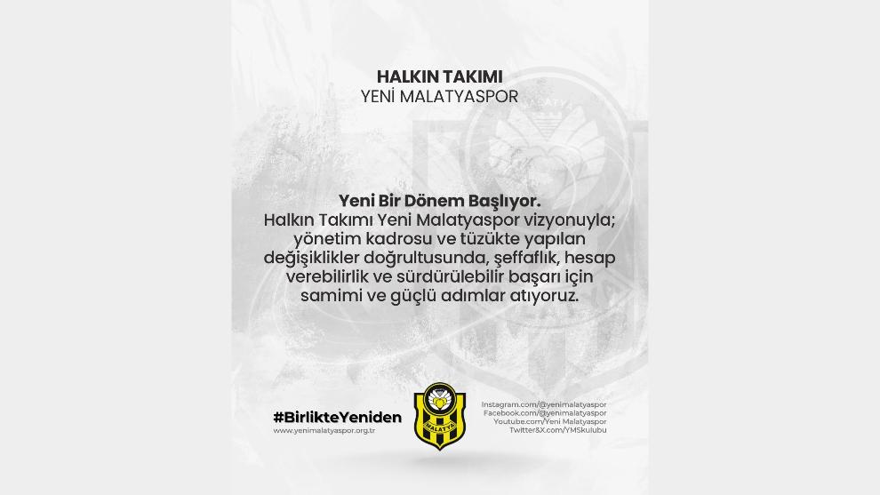 Yeni Malatyaspor'dan 