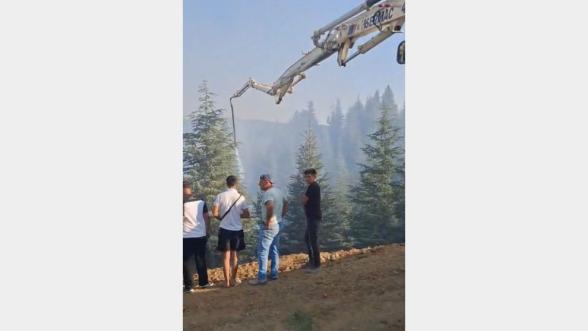 Pütürge Yangınında Sıra Dışı Yardım: Beton Pompası Devrede