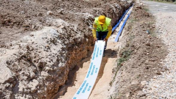 Yapılan başvuruların ardından belediye tarafından su hattı çalışmaları başlatıldı