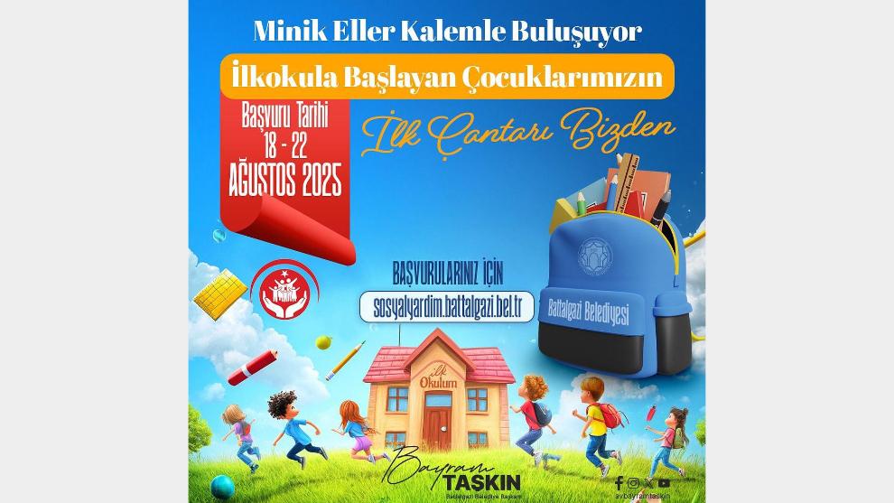 Battalgazi Belediyesi'nden Kırtasiye Seti Başvurusu Açıldı
