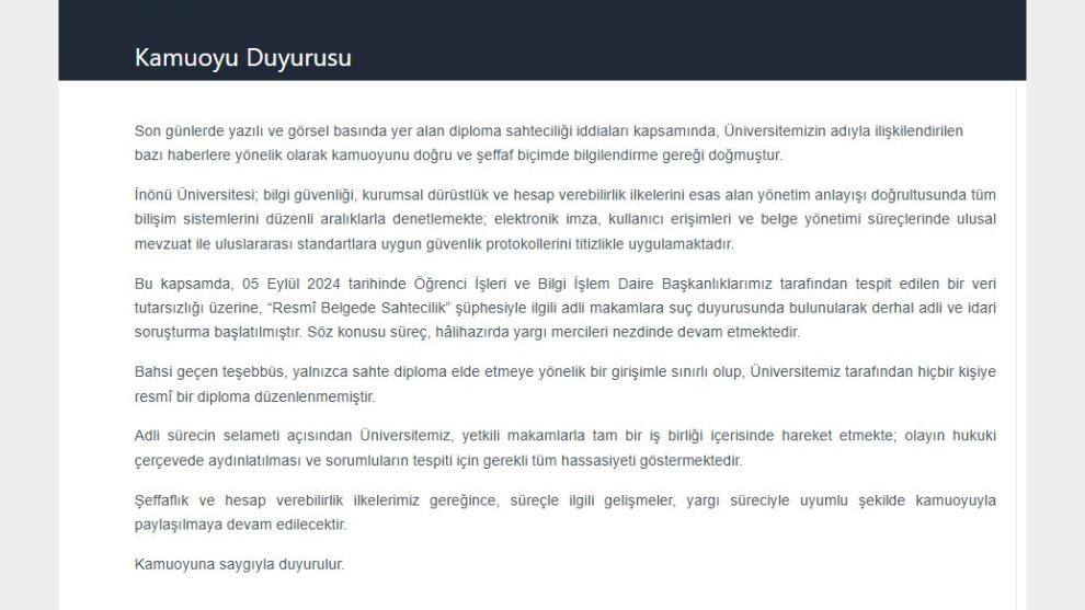 Sahte Diploma Olayı Malatya'da Ortaya Çıkartıldı