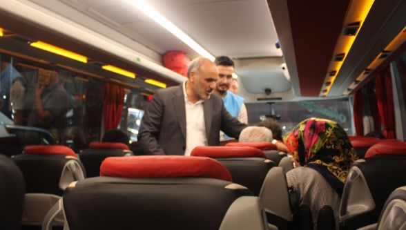 Müftülük Ekibi Yolcu Otobüslerine Bindi 