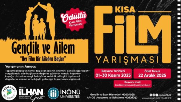 Yeşilyurt'ta 'Gençlik ve Ailem' Temalı Kısa Film Yarışması Başlıyor