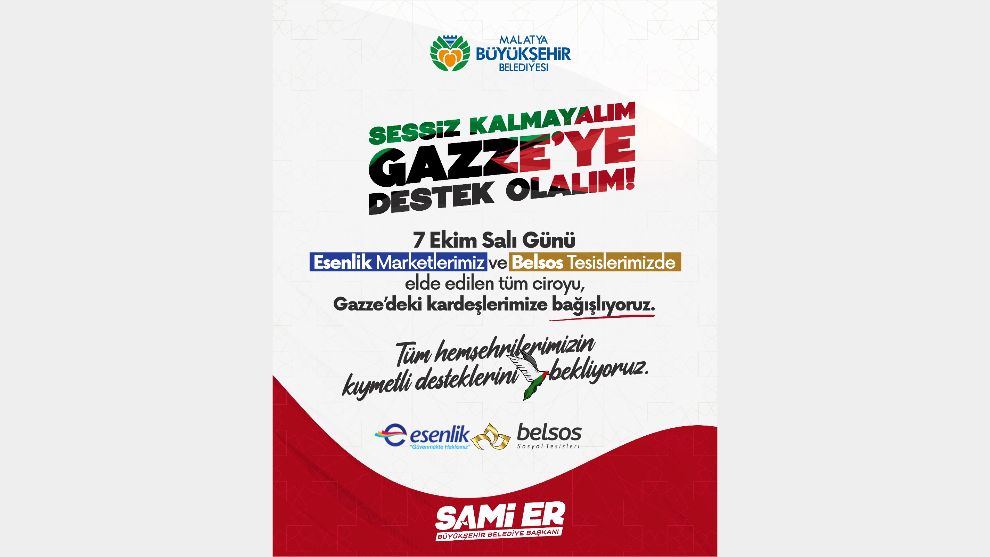 Başkan Er'den Gazze Kampanyası