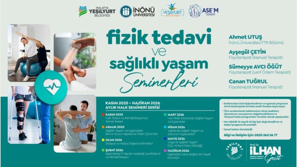 Fizyoterapistler Sahada: Yeşilyurt'ta Sağlıklı Yaşam Seminerleri Başladı
