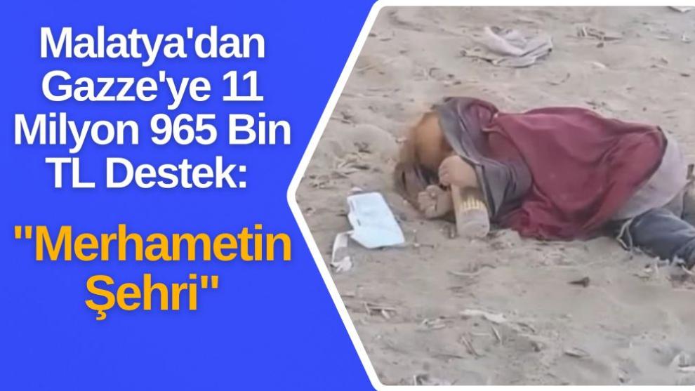 Malatya'dan Gazze'ye 11 Milyon 965 Bin TL Destek: "Merhametin Şehri"