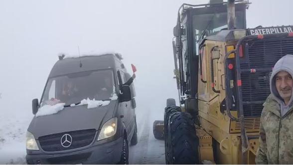 Turistler Nemrut'ta Mahsur Kaldı 